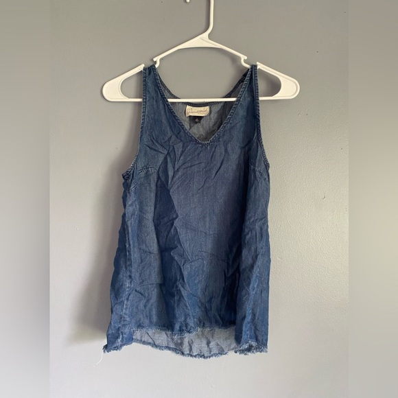 Cute blue Jean oversized tank top - Picture 1 of 3